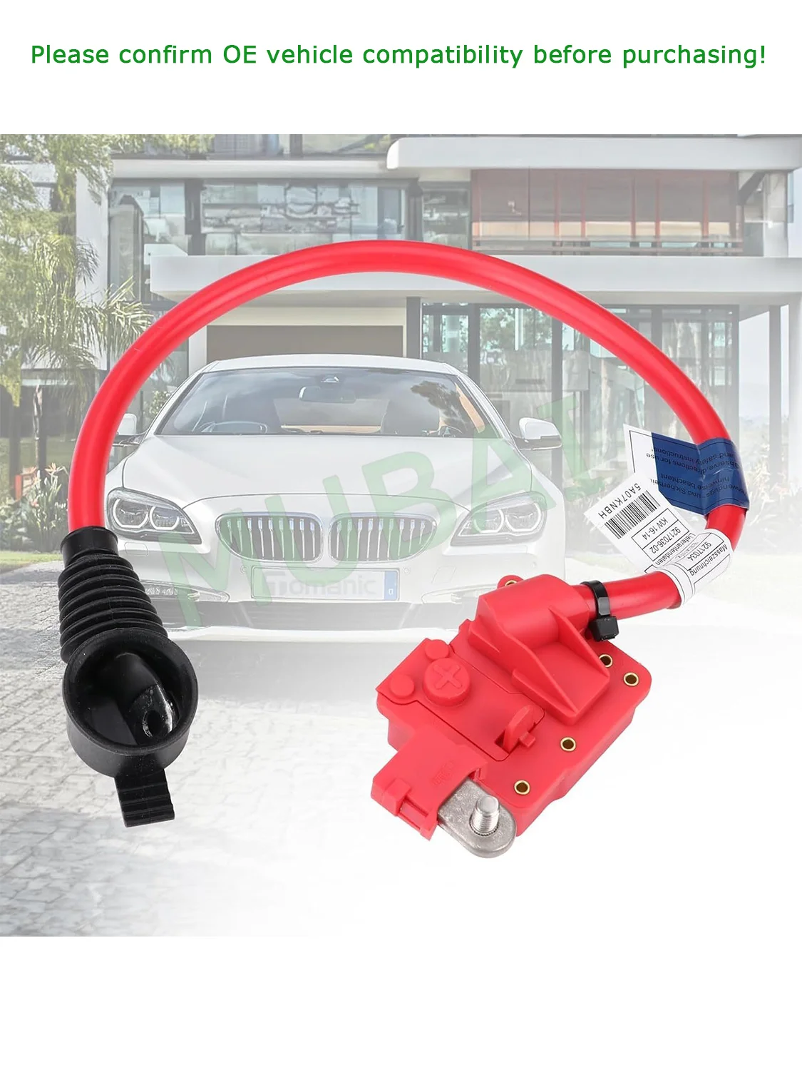 61129217036 Battery Positive Terminal Cable (Plus Pole) for BMW 1 Series M, 528i, 528i xDrive, 535d, 535d xDrive, 535i, 535i
61129217036 Battery Positive Terminal Cable (Plus Pole) for BMW 1 Series M, 528i, 528i xDrive, 535d, 535d xDrive, 535i, 535i