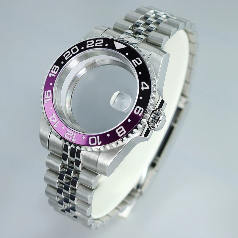40mm Nh35 Watch Case Sapphire For NH35 NH36 NH34 8215 2824 Movt GMT Watch Parts Jubile Bracelet Slide Buckle Black Purple Bezel
40mm Nh35 Watch Case Sapphire For NH35 NH36 NH34 8215 2824 Movt GMT Watch Parts Jubile Bracelet Slide Buckle Black Purple Bezel