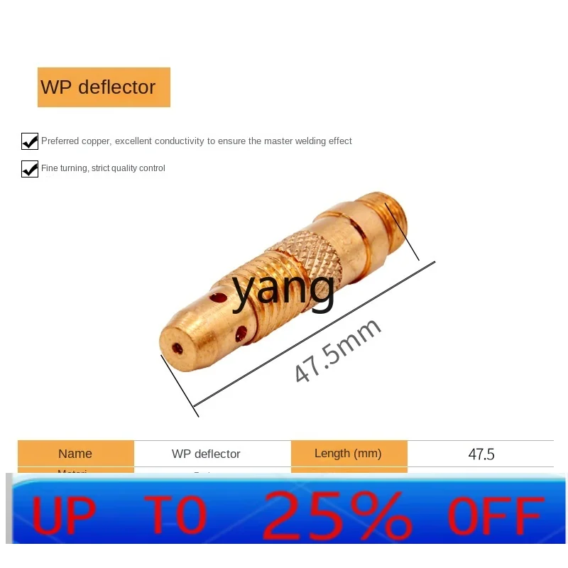 V WP17/18/26 Conductor Argon Arc Welding Gun Conductor Tungsten Needle Collet Connector
V WP17/18/26 Conductor Argon Arc Welding Gun Conductor Tungsten Needle Collet Connector