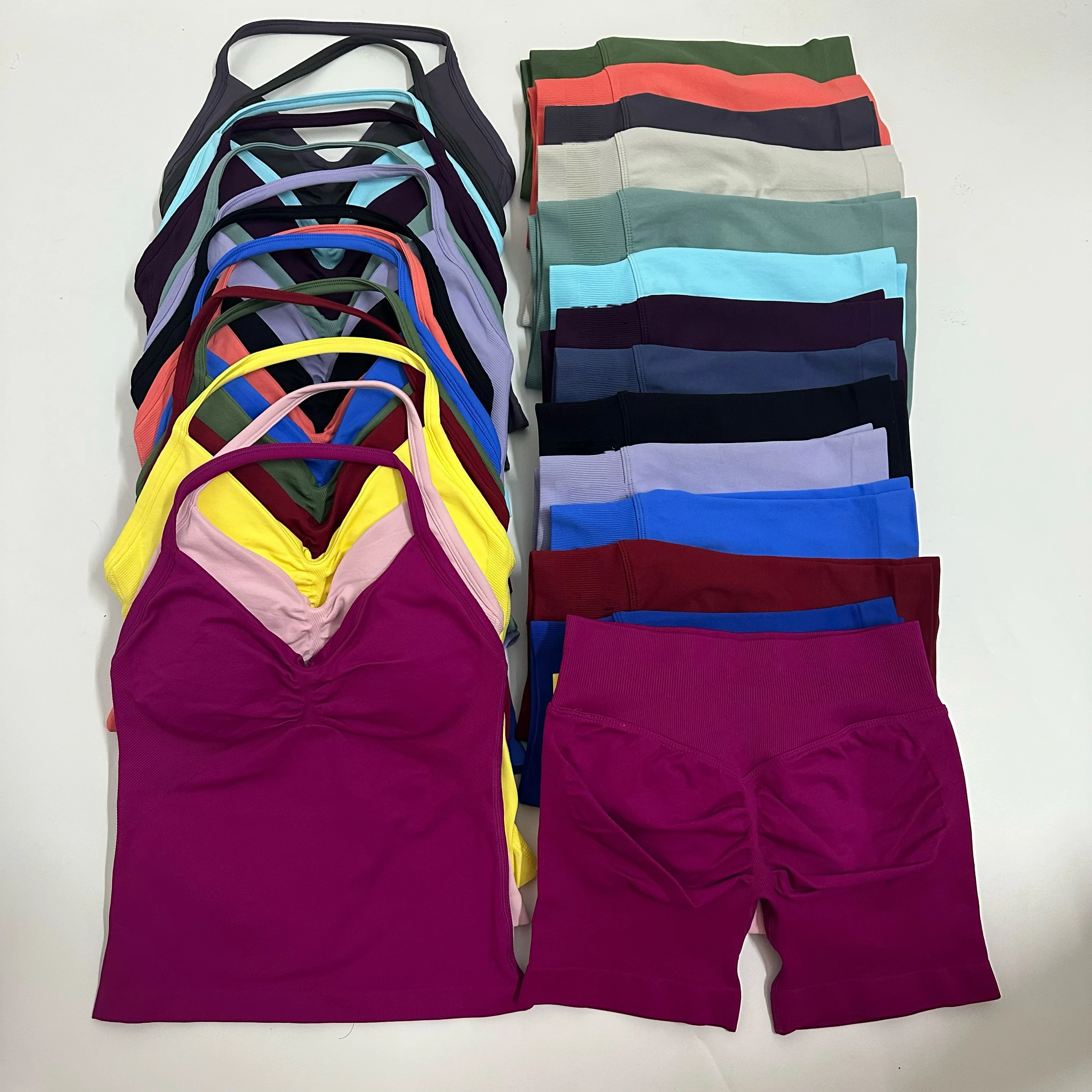 2 Pieces Women Yoga Set Seamless Impact Longline Strappy Tank Top Scrunch Sports Shorts Gym Clothes Woman Summer Workout Outfit
2 Pieces Women Yoga Set Seamless Impact Longline Strappy Tank Top Scrunch Sports Shorts Gym Clothes Woman Summer Workout Outfit
