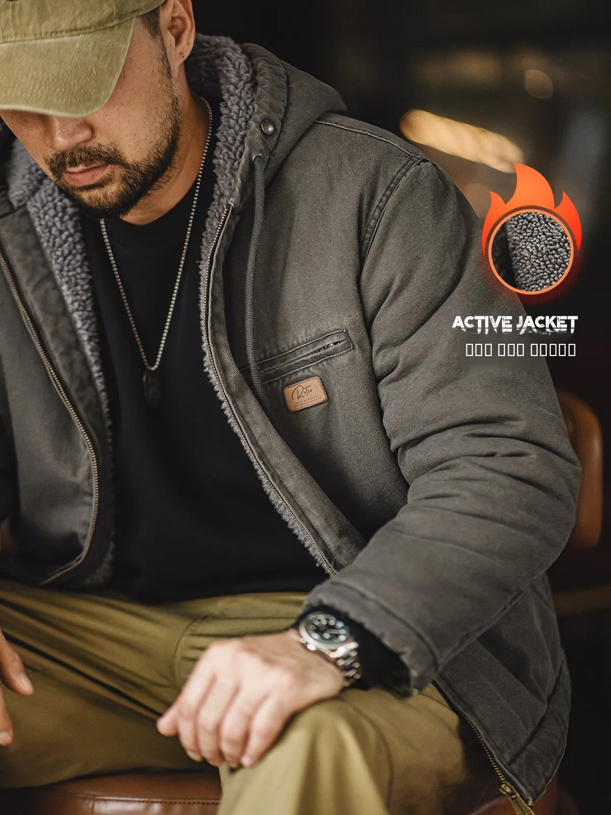 Maden American Retro J141 Hooded Jacket Cotton Lamb Fur Lined Warm Canvas Men Winter Coat Youth Popular Loose Fit Zipper Closure
Maden American Retro J141 Hooded Jacket Cotton Lamb Fur Lined Warm Canvas Men Winter Coat Youth Popular Loose Fit Zipper Closure