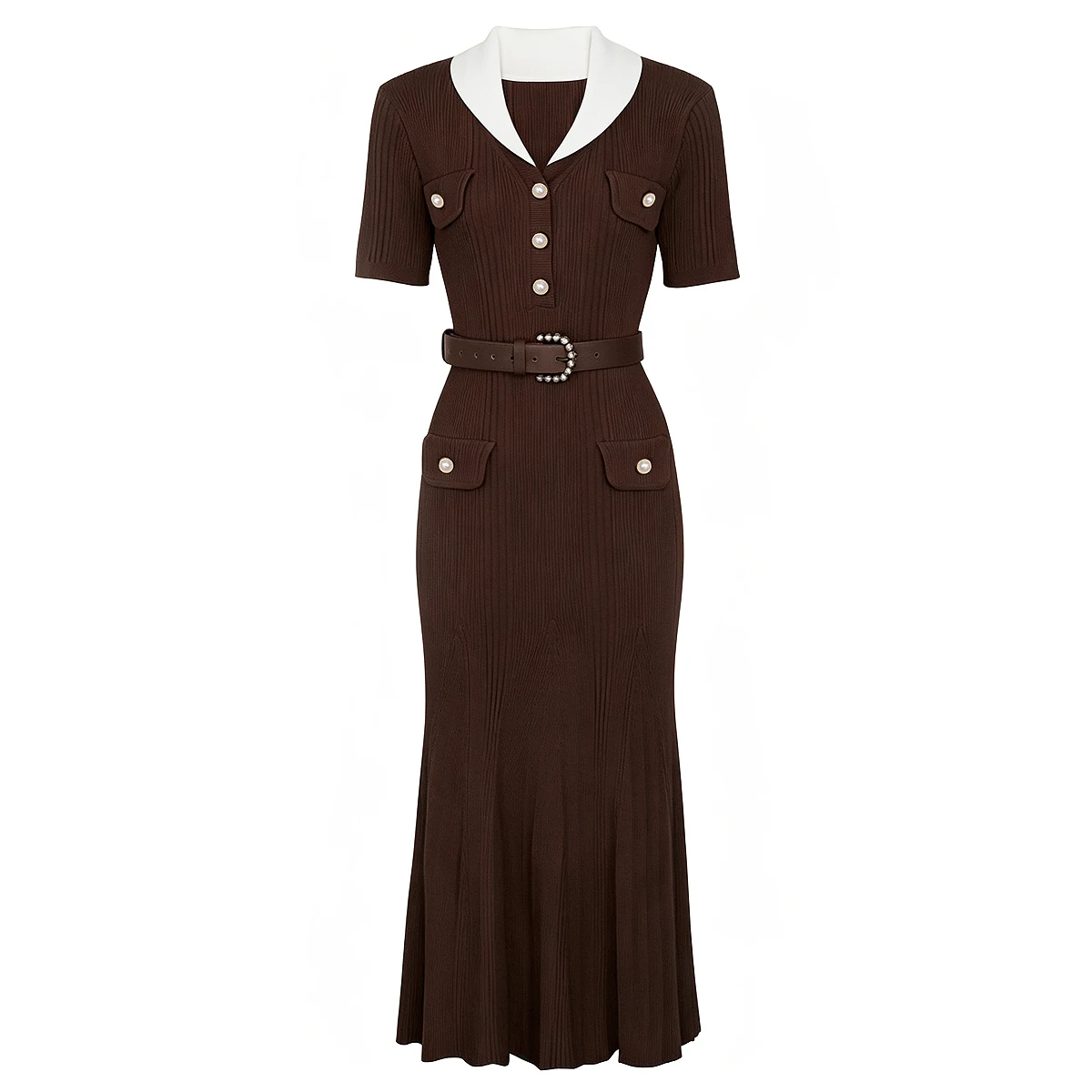 26189 New Summer Ladies Elegant Commuter Maxi Dress Short Sleeve Knitted Belt Slim Fit Fashion Daily Women Casual Wear
26189 New Summer Ladies Elegant Commuter Maxi Dress Short Sleeve Knitted Belt Slim Fit Fashion Daily Women Casual Wear