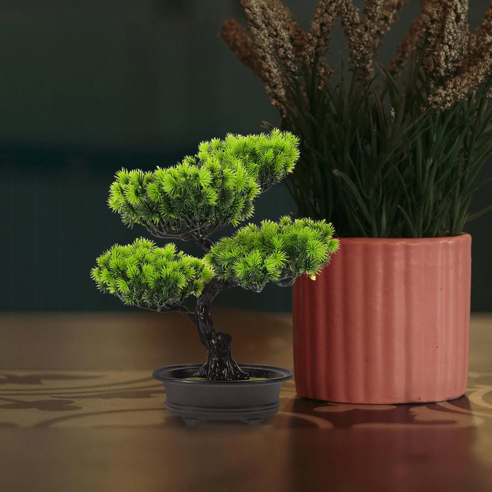 Fake Pine Tree in Pot Artificial Bonsai Tree High Simulation Vivid Color Layered Decor for Home Office Refreshing
Fake Pine Tree in Pot Artificial Bonsai Tree High Simulation Vivid Color Layered Decor for Home Office Refreshing