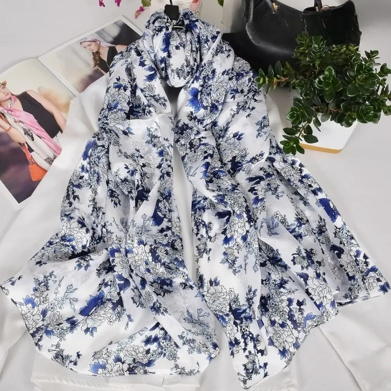 Lightweight Large 100% Mulberry Silk Scarf for Women Oblong Shawl Neck Scarf Beach Wrap Headscarf Gift Pack White Floral Print
Lightweight Large 100% Mulberry Silk Scarf for Women Oblong Shawl Neck Scarf Beach Wrap Headscarf Gift Pack White Floral Print