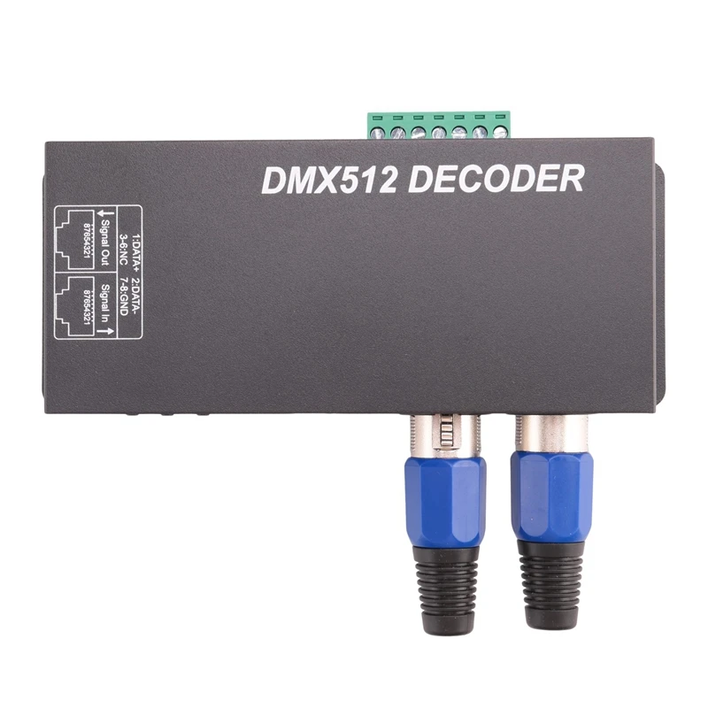 Декодер цифрового дисплея Dmx 512, драйвер затемнения, контроллер Dmx512 для светодиодной ленты Rgbw, подключение Rj45, DC12-24V 20A (4 C 
Декодер цифрового дисплея Dmx 512, драйвер затемнения, контроллер Dmx512 для светодиодной ленты Rgbw, подключение Rj45, DC12-24V 20A (4 C