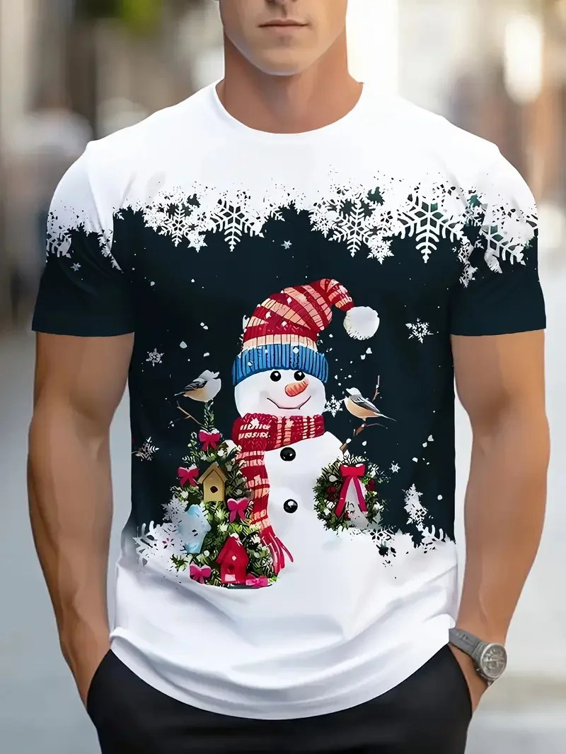 3D Printed Snowman Graphic T-Shirts For Men Fashion Casual Christmas Theme Short Sleeve Tees Loose Comfortable Pullover Clothing
3D Printed Snowman Graphic T-Shirts For Men Fashion Casual Christmas Theme Short Sleeve Tees Loose Comfortable Pullover Clothing