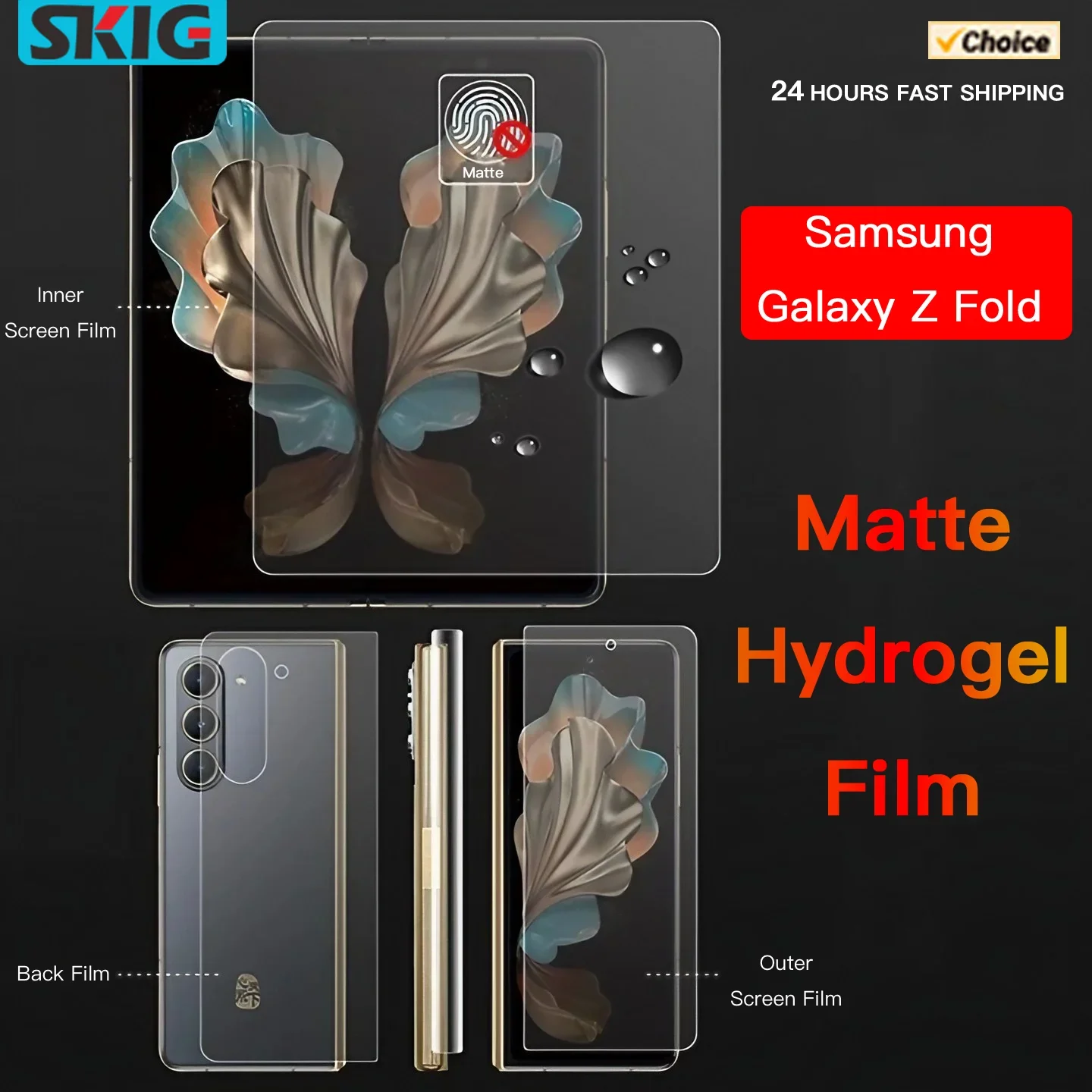 Matte Hydrogel Soft TPU Film For Samsung Galaxy Z Fold 6 5 4 3 2 5G Inner Outer Hinge Sticker Full Body Screen Protector
Matte Hydrogel Soft TPU Film For Samsung Galaxy Z Fold 6 5 4 3 2 5G Inner Outer Hinge Sticker Full Body Screen Protector