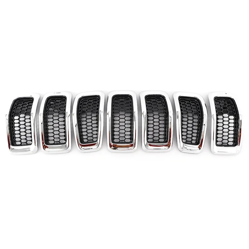 7PCS Car Front Bumper Central Grill Cover Trim Mesh Honeycomb Racing Grilles for Jeep Cherokee 2014-2018(Silver)
7PCS Car Front Bumper Central Grill Cover Trim Mesh Honeycomb Racing Grilles for Jeep Cherokee 2014-2018(Silver)