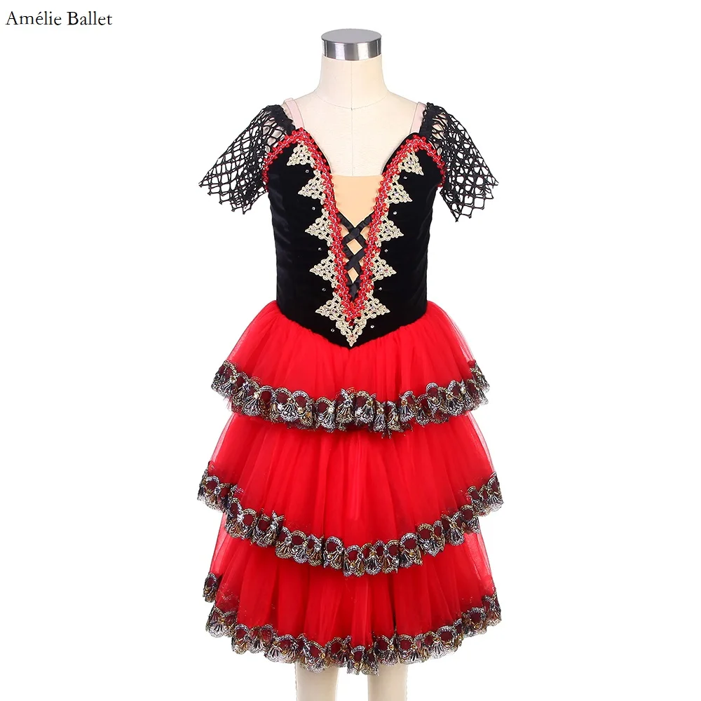 B22217 Customized 3 Tiered Spanish Dress Girls and Women Professional Ballet Dance Tutus Romantic Tutu Skirts Ballerina Dress
B22217 Customized 3 Tiered Spanish Dress Girls and Women Professional Ballet Dance Tutus Romantic Tutu Skirts Ballerina Dress