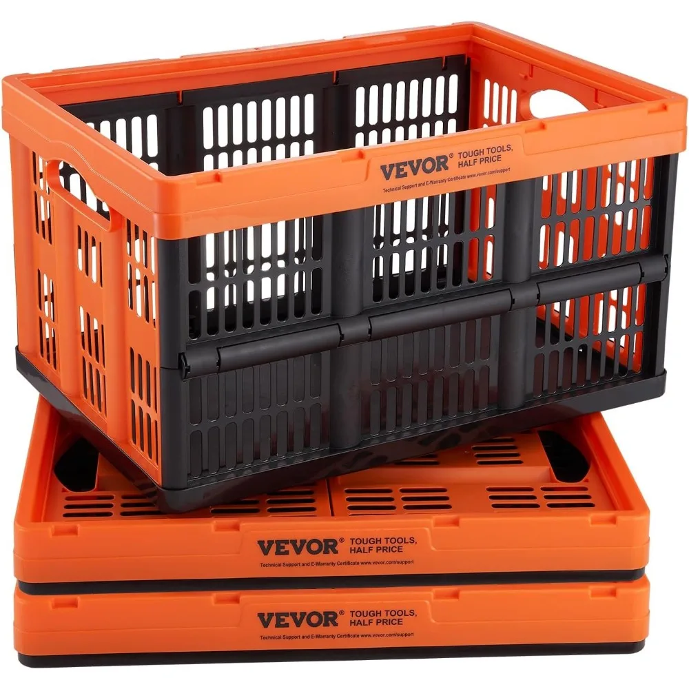 45L Collapsible Milk Crates, 3-Pack Stackable Storage Baskets with Handles for Organizing Tools, Books, Food & Camping
45L Collapsible Milk Crates, 3-Pack Stackable Storage Baskets with Handles for Organizing Tools, Books, Food & Camping