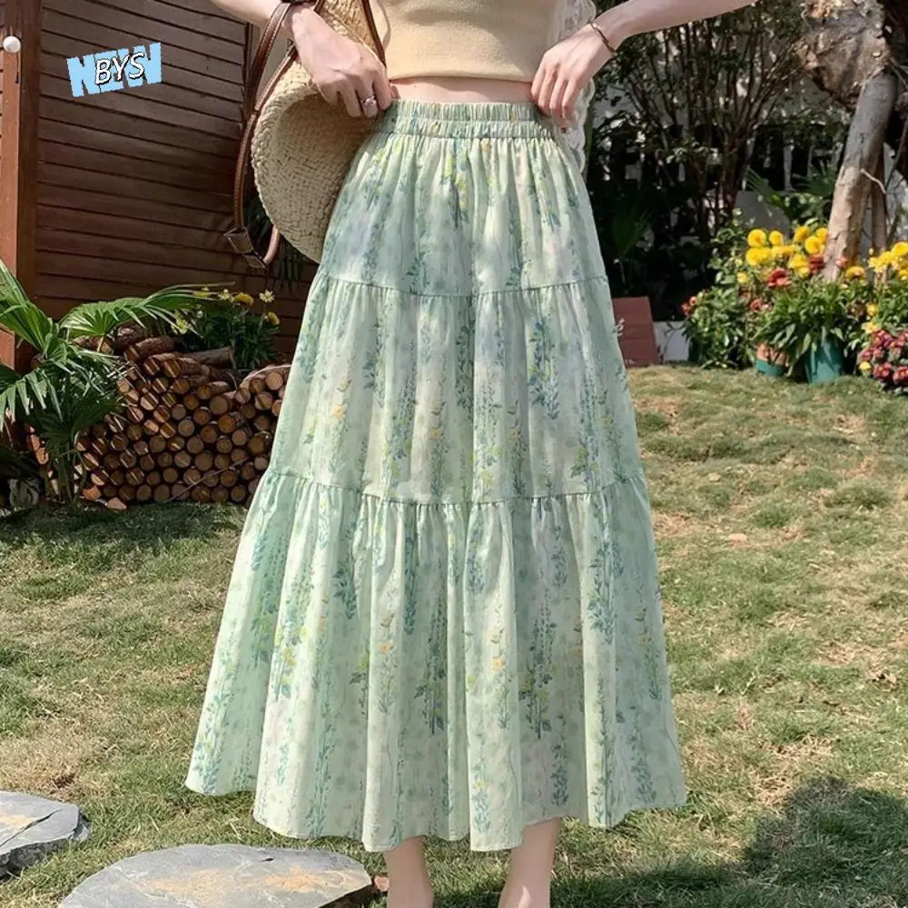Fashion High Waist Floral Long Skirt Women Flower Thin High Waist Long Skirt Sweet Ins Style A-line Tiered Skirt Party
Fashion High Waist Floral Long Skirt Women Flower Thin High Waist Long Skirt Sweet Ins Style A-line Tiered Skirt Party