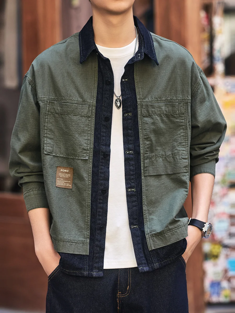 High-End American Design Post-Aalyptic Sle Long Sve Men's irt Workwear Jaet Outerwear Breathable Polyester Casual...
High-End American Design Post-Aalyptic Sle Long Sve Men's irt Workwear Jaet Outerwear Breathable Polyester Casual...