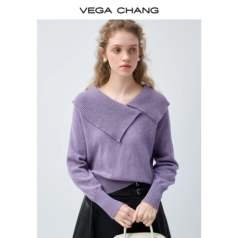 Vega Chang Spring and Autumn New Women's Knitwear with Large Lapels, Gentle and High-End Sweater
Vega Chang Spring and Autumn New Women's Knitwear with Large Lapels, Gentle and High-End Sweater