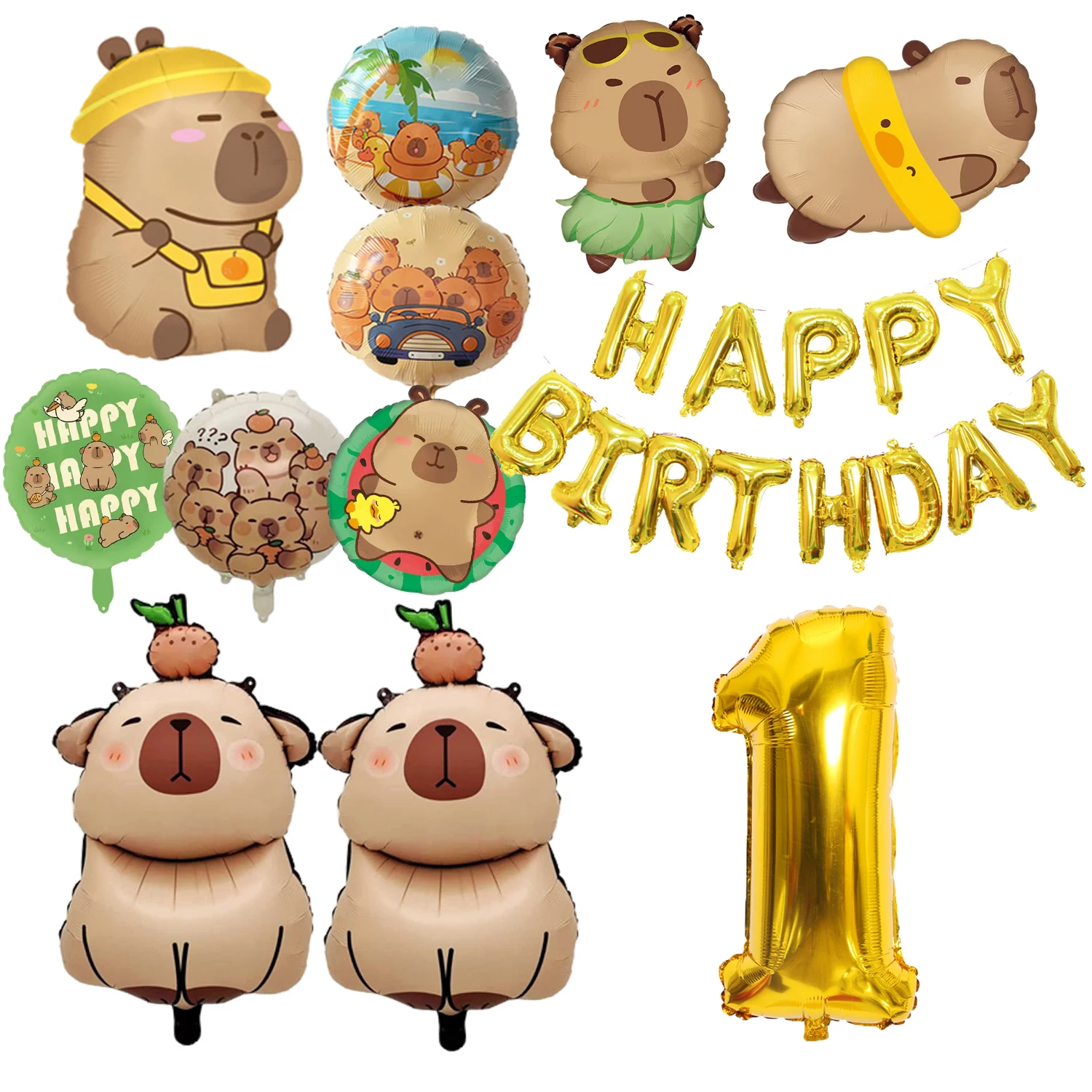 Capybara birthday party balloon themed decoration Disposable Tablecloth Tableware Set Kids Birthday Party Decor Baby Shower
Capybara birthday party balloon themed decoration Disposable Tablecloth Tableware Set Kids Birthday Party Decor Baby Shower