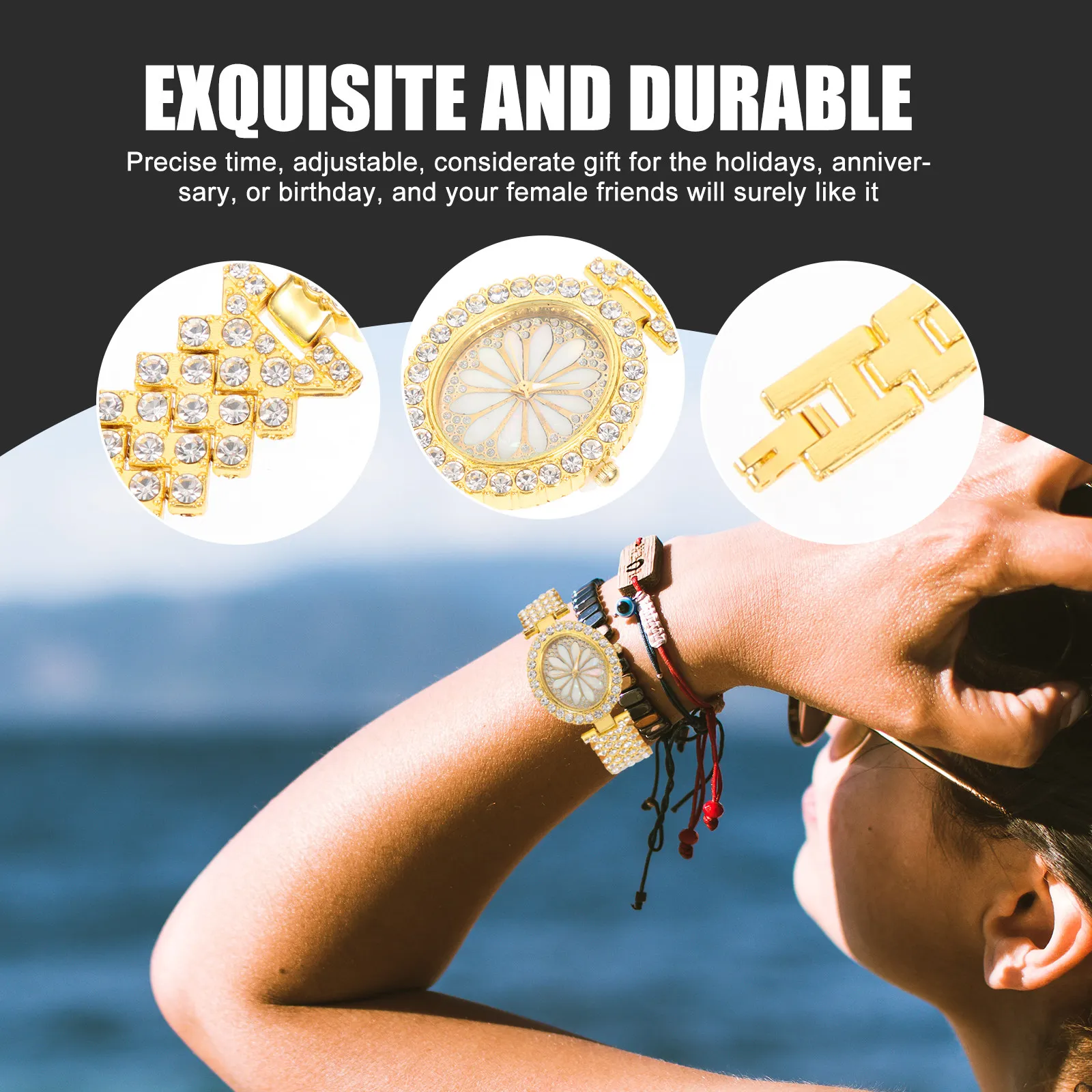 Shiny Rhinestone Women Quartz Wristwatch Elegant Delicate Simple Chic Design Accurate Timekeeping Casual Fashion Accessory Gift
Shiny Rhinestone Women Quartz Wristwatch Elegant Delicate Simple Chic Design Accurate Timekeeping Casual Fashion Accessory Gift