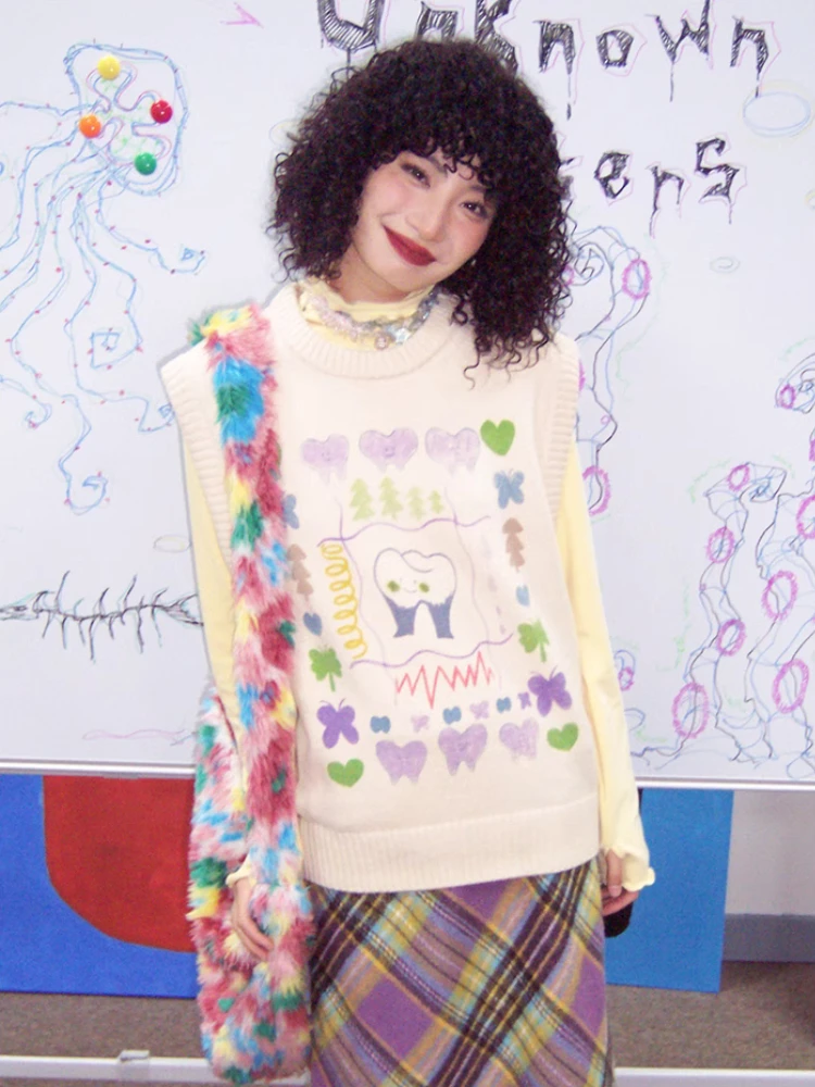 Y2k винтажный свитер с длинными рукавами, жилет, женский повседневный трикотаж с мультяшным принтом, топ, облегающий лоскутный топ, весна-осень, Новое поступление 2023 г.
Y2k винтажный свитер с длинными рукавами, жилет, женский повседневный трикотаж с мультяшным принтом, топ, облегающий лоскутный топ, весна-осень, Новое поступление 2023 г.