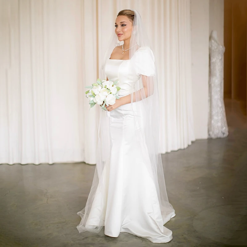 Eightree White Mermaid Wedding Dresses Short Sleeves Floor Length Wedding Gowns Boho Bridal Ball Prom Dress bestidos de novia
Eightree White Mermaid Wedding Dresses Short Sleeves Floor Length Wedding Gowns Boho Bridal Ball Prom Dress bestidos de novia