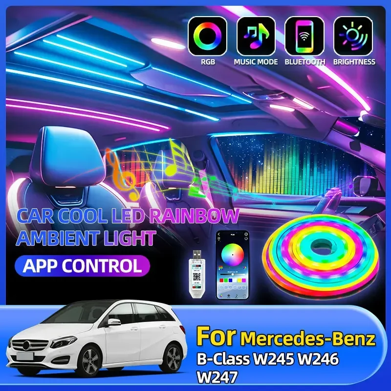App Control Car RGB Car Decorative Lamp Bluetooth Connect For Mercedes-Benz B-Class W245 W246 W247 E/S Class W213 W126 W220 W222
App Control Car RGB Car Decorative Lamp Bluetooth Connect For Mercedes-Benz B-Class W245 W246 W247 E/S Class W213 W126 W220 W222