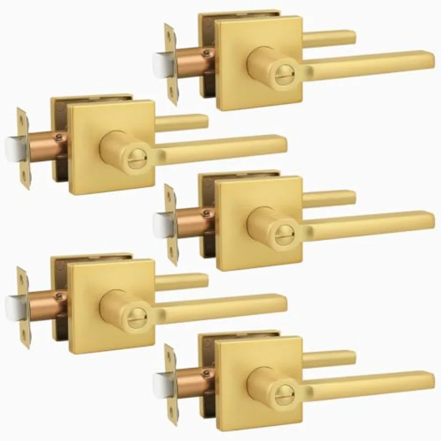 Packs Door Handles Interior Privacy Lever Lock Keyless Square Door Knob for Bedroom or Bathroom with Finish for Right and Left
Packs Door Handles Interior Privacy Lever Lock Keyless Square Door Knob for Bedroom or Bathroom with Finish for Right and Left