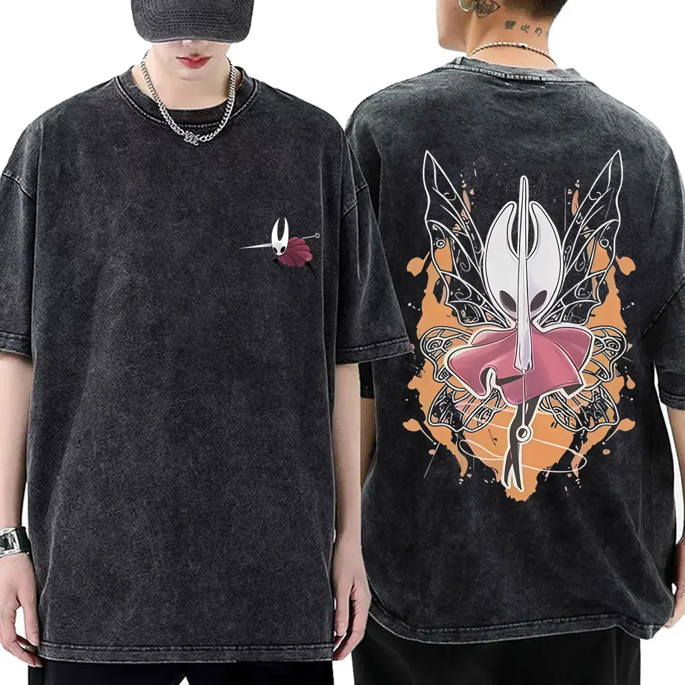 Limited Game Hollow Knight Washed Vintage T-shirt Men Women Fashion Oversized Crewneck T-shirts Men's Casual 100% Cotton T Shirt
Limited Game Hollow Knight Washed Vintage T-shirt Men Women Fashion Oversized Crewneck T-shirts Men's Casual 100% Cotton T Shirt