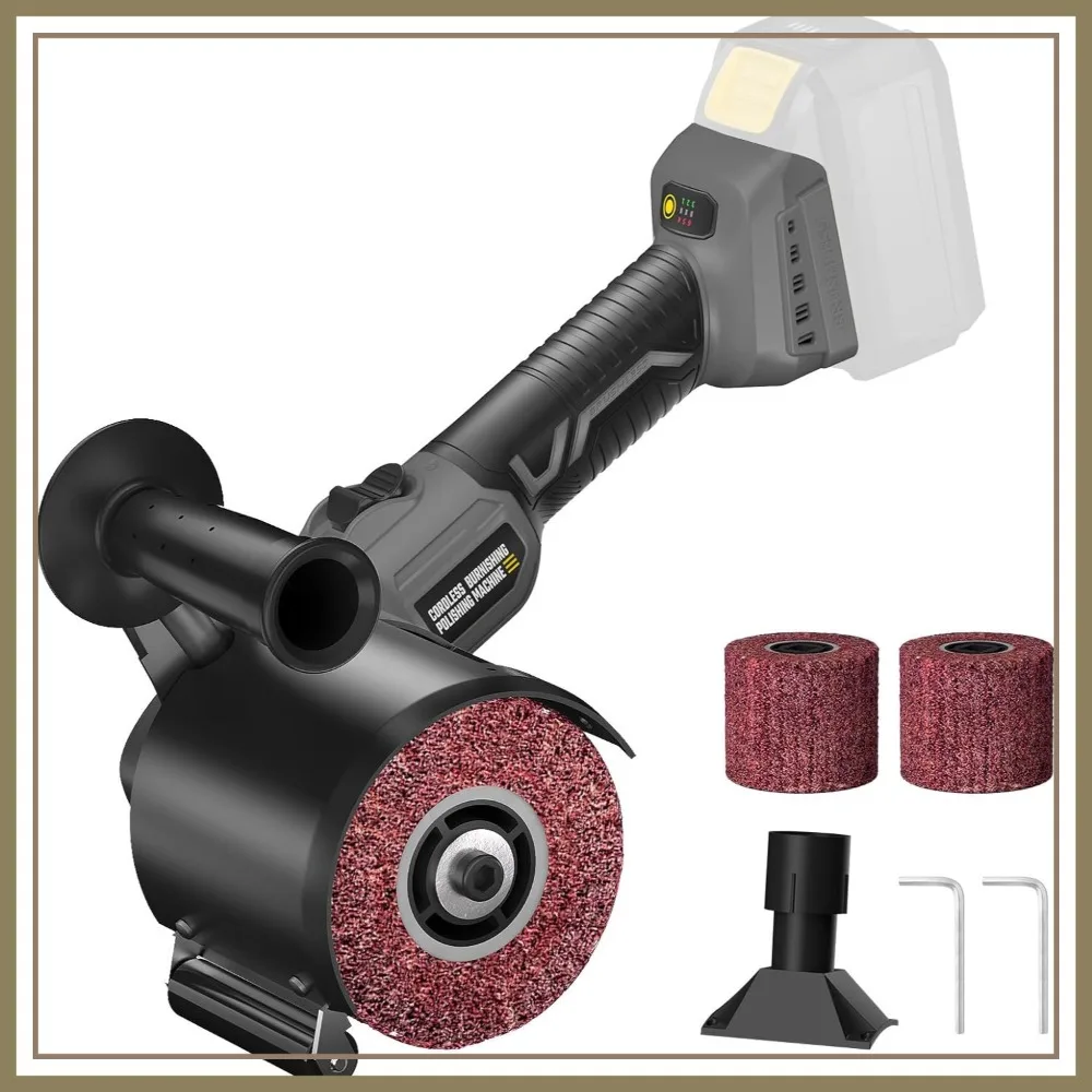 Cordless Burnishing Polishing Machine for Dewalt 20V Max Battery, 6 Speeds, Guide Wheel, Stainless Steel Wood Metal (2 Wheels)
Cordless Burnishing Polishing Machine for Dewalt 20V Max Battery, 6 Speeds, Guide Wheel, Stainless Steel Wood Metal (2 Wheels)