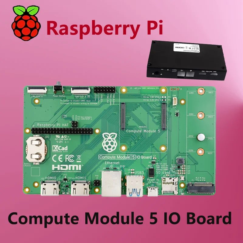 Официальный вычислительный модуль Raspberry Pi, плата 5-встроенного ввода-вывода, платформа разработки и эталонная базовая плата, предназначенная для CM5
Официальный вычислительный модуль Raspberry Pi, плата 5-встроенного ввода-вывода, платформа разработки и эталонная базовая плата, предназначенная для CM5