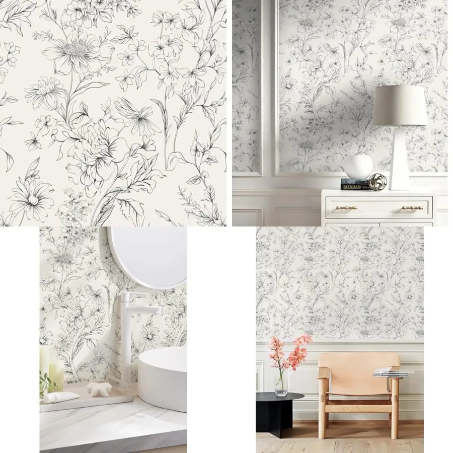 17.3''x394'' Floral Wallpaper Peel Stick Wall Paper for Bedroom Self Adhesive Removable Contact Paper Waterproof for Bathroom
17.3''x394'' Floral Wallpaper Peel Stick Wall Paper for Bedroom Self Adhesive Removable Contact Paper Waterproof for Bathroom