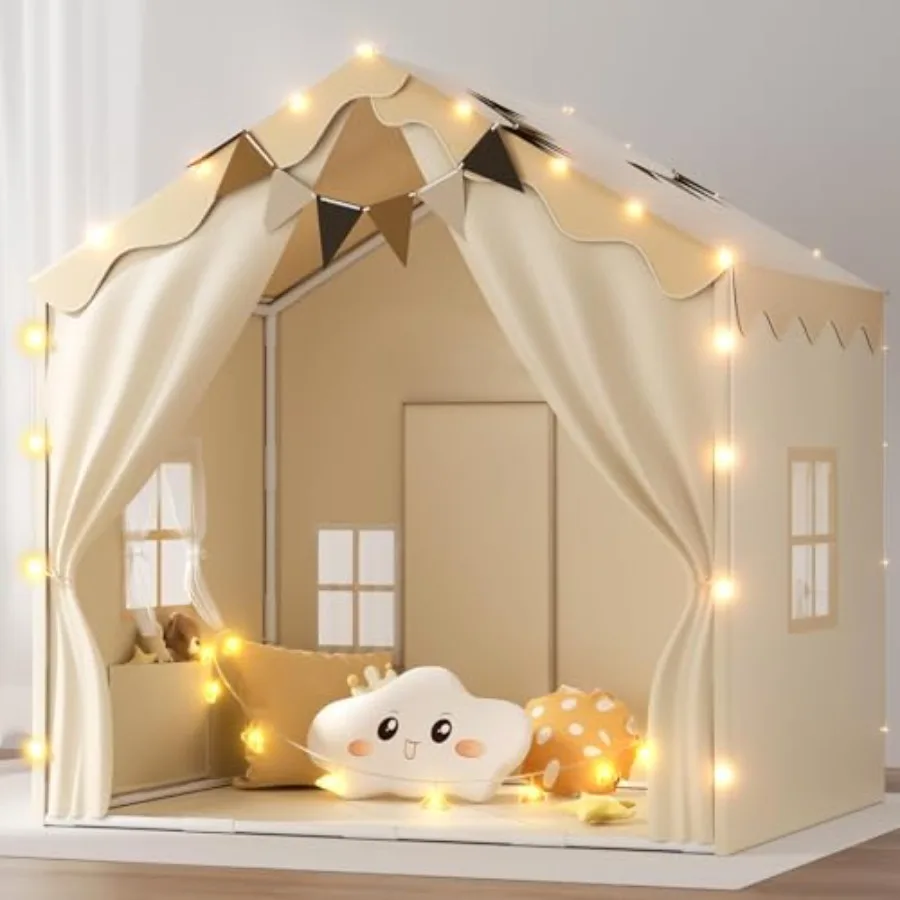 Indoor outdoor kids play tent for toddlers, polyester fabric, navy blue, 2-in-1 design with padded mat and LED lights, 53 x 40
Indoor outdoor kids play tent for toddlers, polyester fabric, navy blue, 2-in-1 design with padded mat and LED lights, 53 x 40