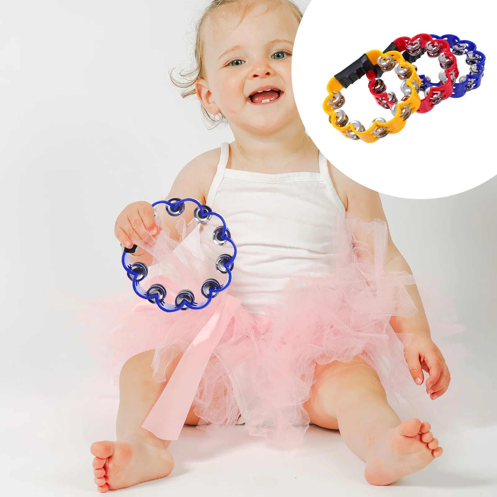 3pcs Handheld Bells Handle Jingle Bells Music Enlightenment For Kids Musical Instrument Development Tool Safe
3pcs Handheld Bells Handle Jingle Bells Music Enlightenment For Kids Musical Instrument Development Tool Safe