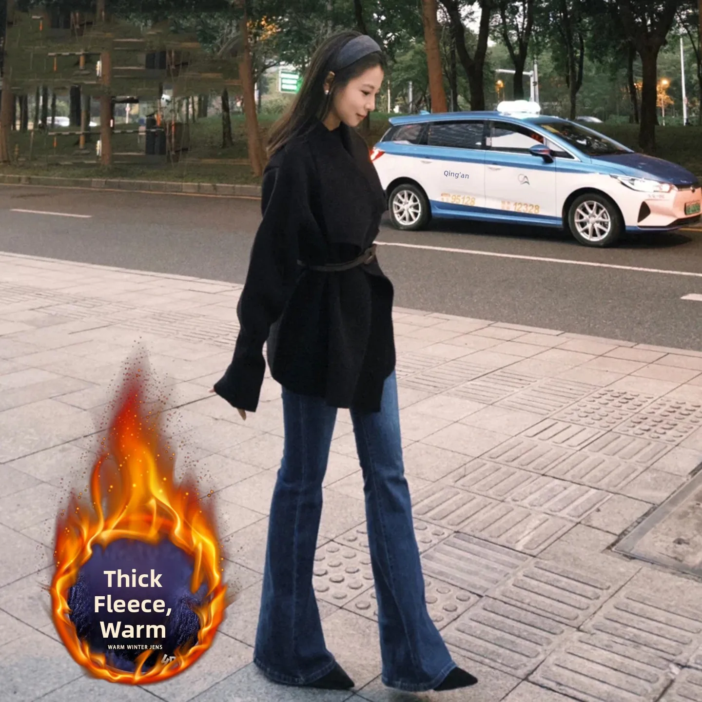 Fleece Lined Retro High Waist Wide Leg Jeans Women Slimming Fitting Warm Drapey Floor Length Pear Shaped Hoof Jeans Winter
Fleece Lined Retro High Waist Wide Leg Jeans Women Slimming Fitting Warm Drapey Floor Length Pear Shaped Hoof Jeans Winter