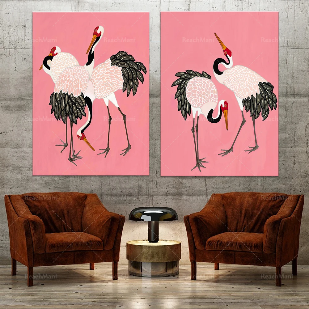Two Pink Japanese Cranes Canvas Art Print Poster Wall Picture Living Room Home Decor
Two Pink Japanese Cranes Canvas Art Print Poster Wall Picture Living Room Home Decor