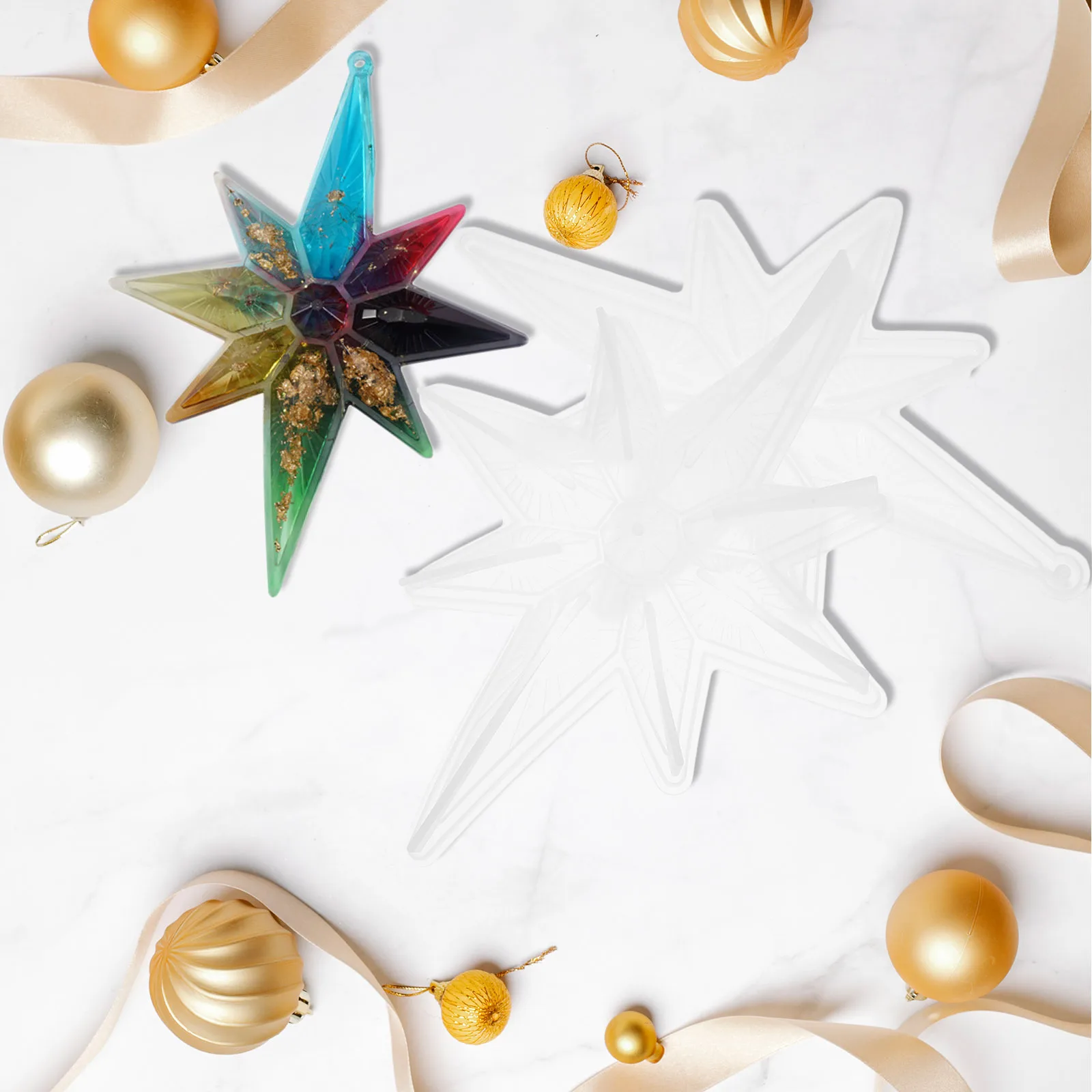 2Pcs Octagonal Star Molds Silicone DIY Christmas Tree Pendant Mold Epoxy Resin Casting Hanging Decoration Octagonal Star Molds
2Pcs Octagonal Star Molds Silicone DIY Christmas Tree Pendant Mold Epoxy Resin Casting Hanging Decoration Octagonal Star Molds