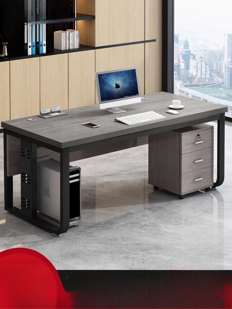 Computer desk desktop, simple and modern boss office, staff table and chair combination
Computer desk desktop, simple and modern boss office, staff table and chair combination