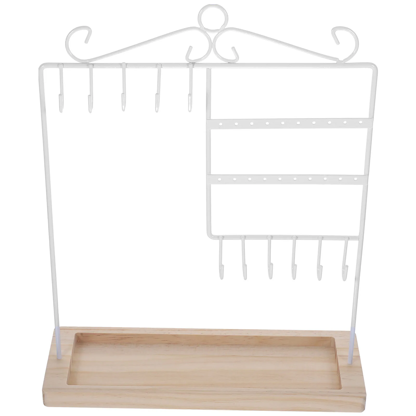 Black Iron Wood Tray Base Large Capacity Necklace Earring Ring Bracelet Jewelry Display ganizer Storage Rack
Black Iron Wood Tray Base Large Capacity Necklace Earring Ring Bracelet Jewelry Display ganizer Storage Rack