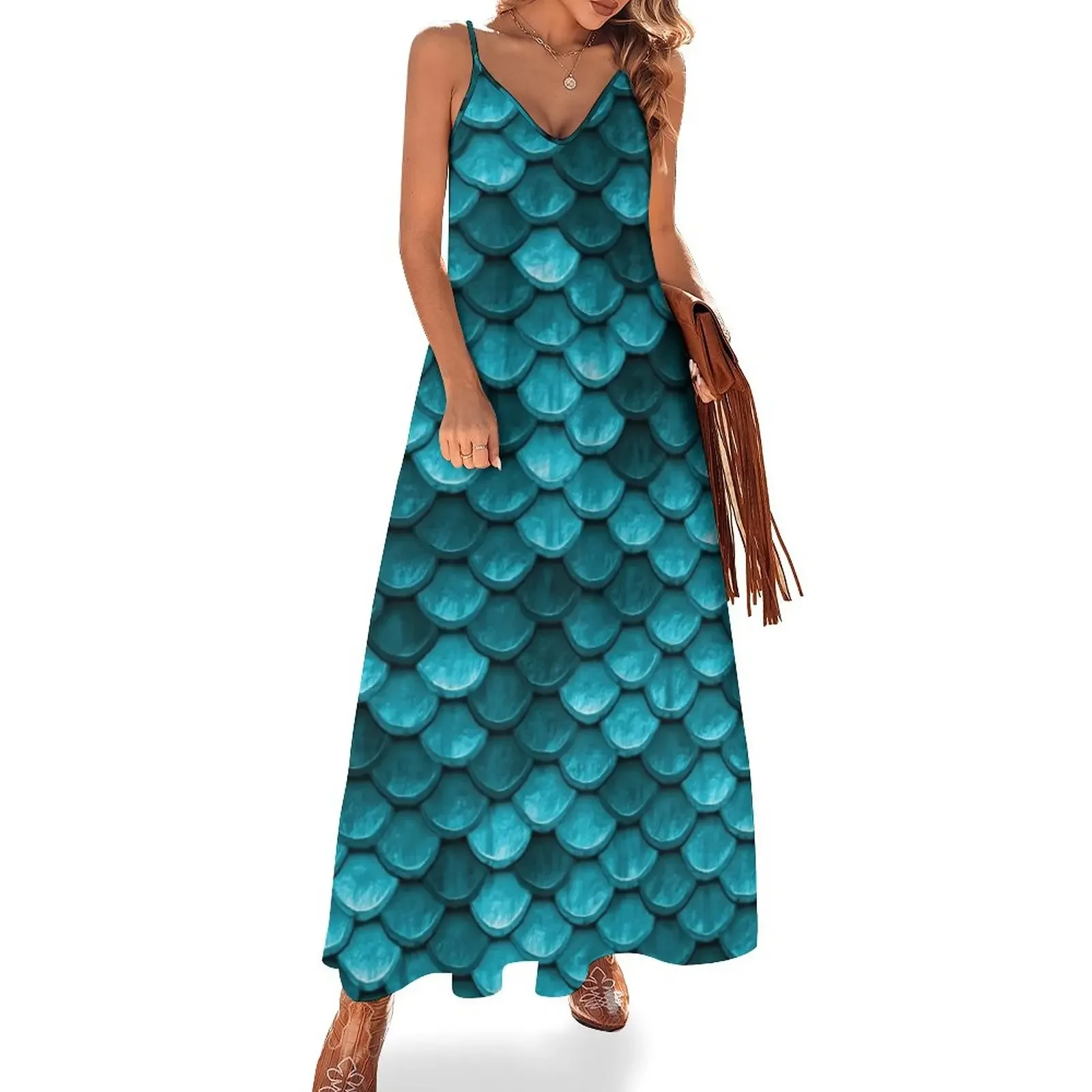 Beautiful marine blue teal mermaid fish Scales Sleeveless Dress clothes for women sexy dress Dress
Beautiful marine blue teal mermaid fish Scales Sleeveless Dress clothes for women sexy dress Dress