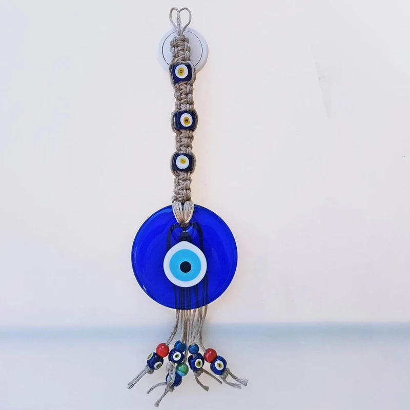 Lucky Eye Glass Blue Turkish Evil Eye Pendant Wall Hanging Multi Color Bead Handmade Decoration for Home Living Room Car Gift
Lucky Eye Glass Blue Turkish Evil Eye Pendant Wall Hanging Multi Color Bead Handmade Decoration for Home Living Room Car Gift