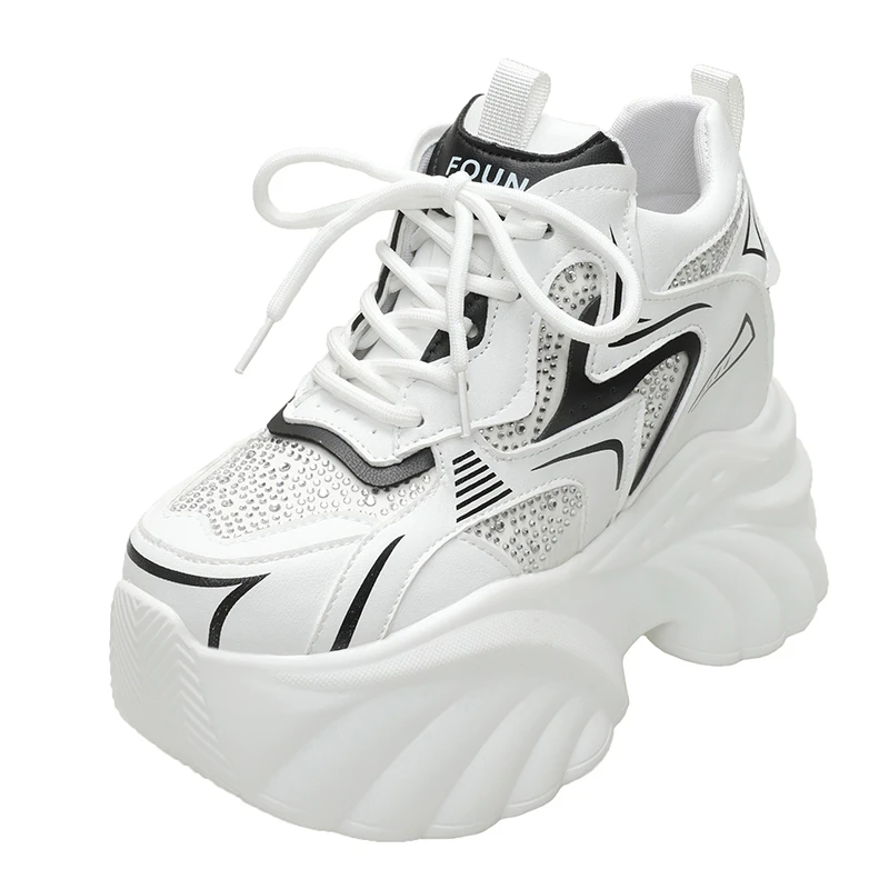 10CM Heels Chunky Sneakers Spring Autumn Women Thick leather Shoes Comfortable Casual Leather Shoes Fashion Bling Leather Shoes
10CM Heels Chunky Sneakers Spring Autumn Women Thick leather Shoes Comfortable Casual Leather Shoes Fashion Bling Leather Shoes