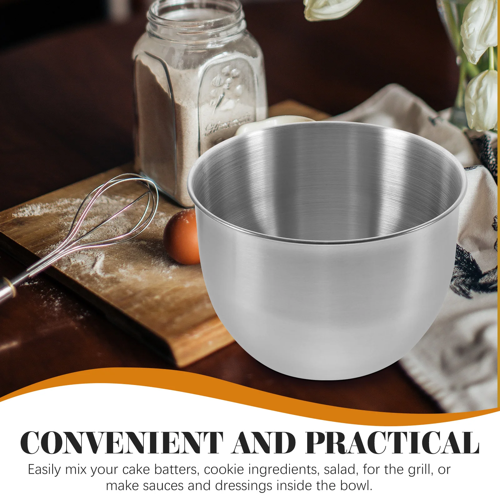 Stainless Mixing Bowl Dough Mixing Bowls Large Capacity For Baking Dough Salad Prep Kitchen Cooking Food Storage Bowl
Stainless Mixing Bowl Dough Mixing Bowls Large Capacity For Baking Dough Salad Prep Kitchen Cooking Food Storage Bowl