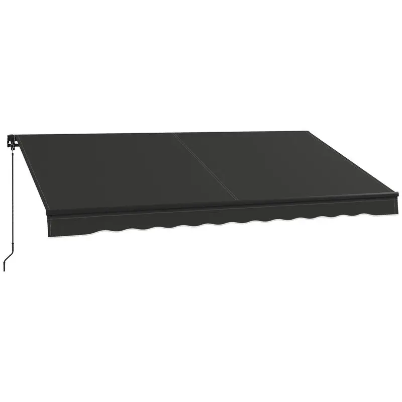 12' x 10' Retractable Awning, 280gsm UV Resistant Sunshade Shelter for Deck, Balcony, Yard, Dark Gray
12' x 10' Retractable Awning, 280gsm UV Resistant Sunshade Shelter for Deck, Balcony, Yard, Dark Gray