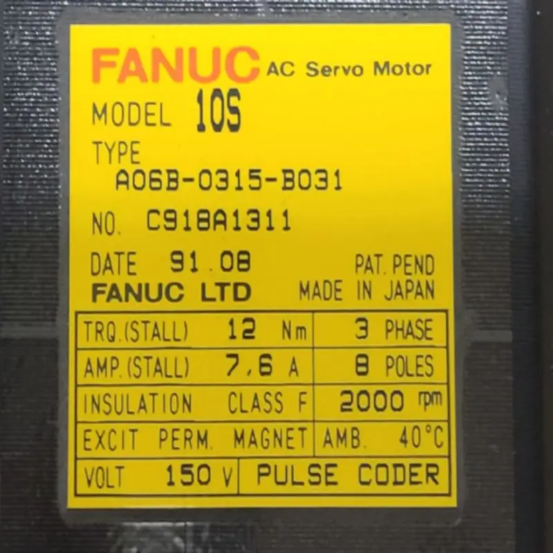 Серводвигатель Fanuc A06B-0315-B031, проверен, исправен, в наличии.
Серводвигатель Fanuc A06B-0315-B031, проверен, исправен, в наличии.