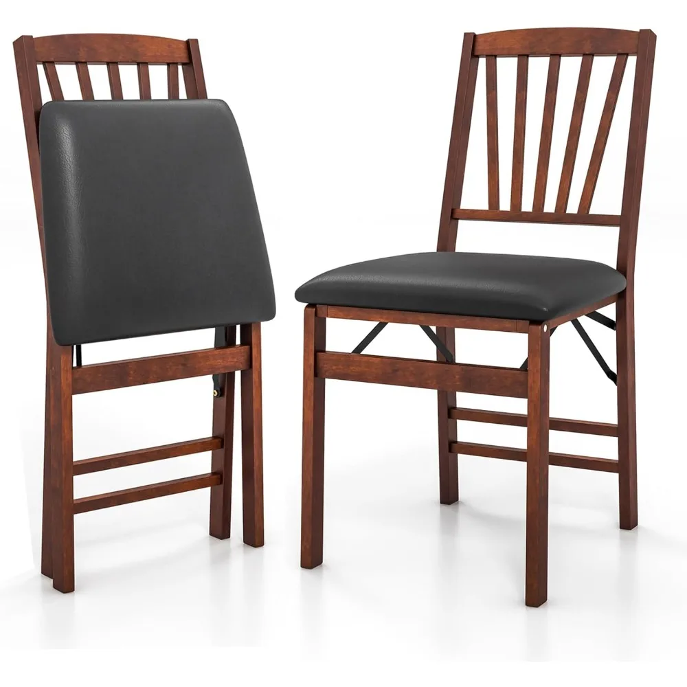 Folding Dining Chairs Set of 2, Wooden Kitchen Chairs with Padded Seat & Solid Wood Frame, 400 LBS Weight Capacity, No Assembly
Folding Dining Chairs Set of 2, Wooden Kitchen Chairs with Padded Seat & Solid Wood Frame, 400 LBS Weight Capacity, No Assembly