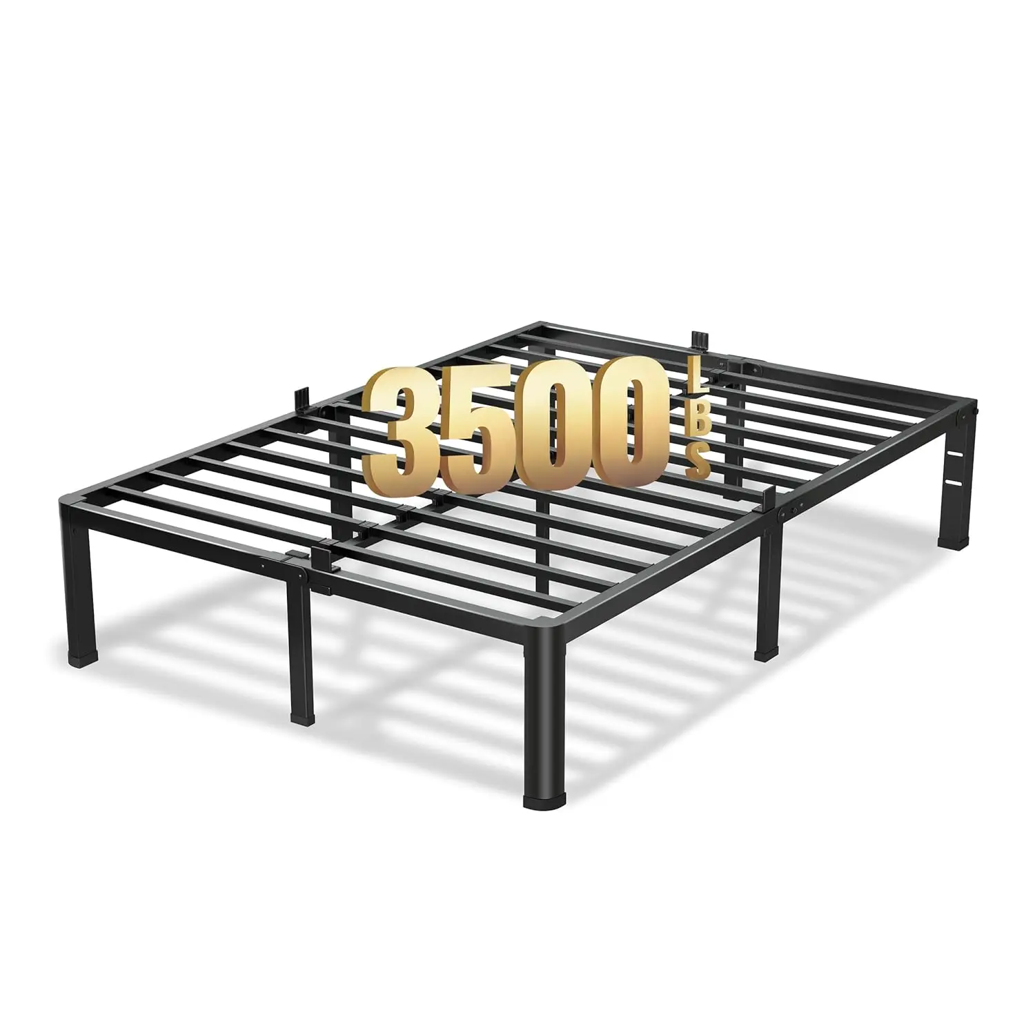 18Inch Metal Platform Bed Frame 3500Lbs Round Legs Mattress Stopper Steel Slat No Box Spring Noise Free Assembly, Customized
18Inch Metal Platform Bed Frame 3500Lbs Round Legs Mattress Stopper Steel Slat No Box Spring Noise Free Assembly, Customized