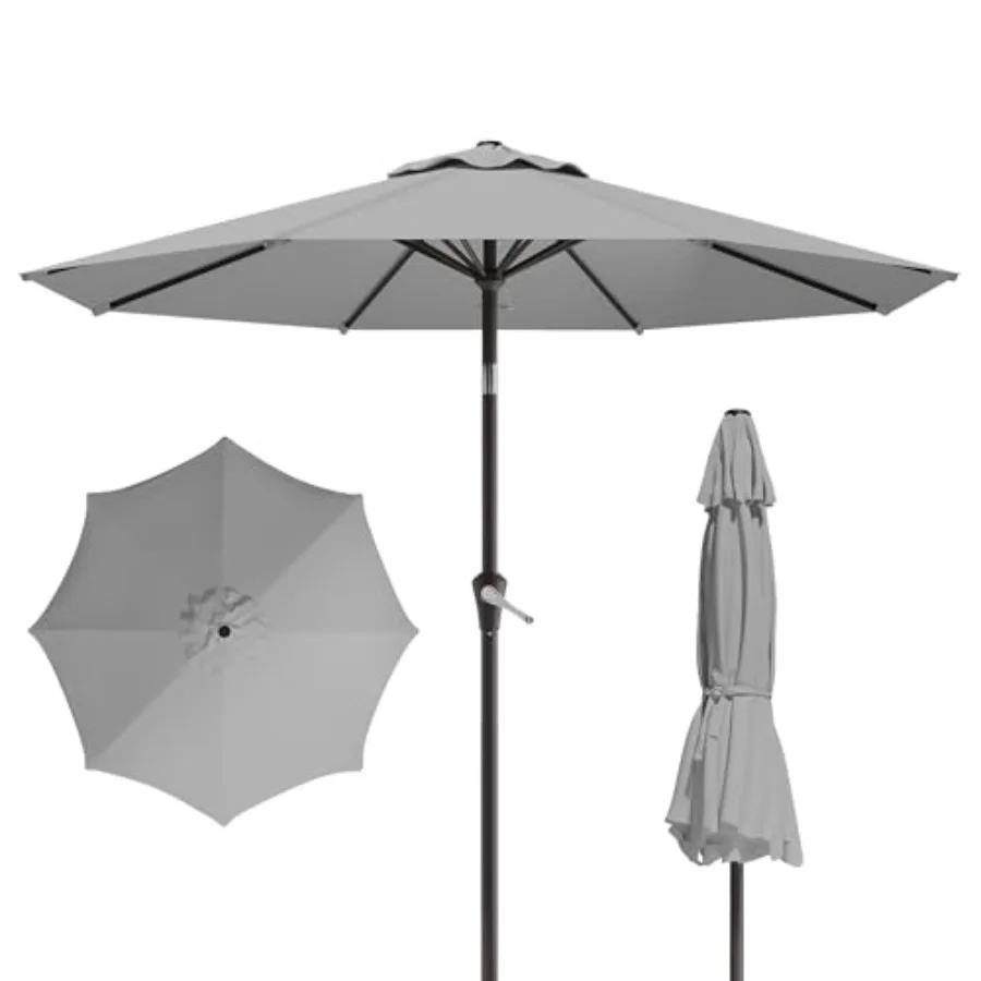 10Feet Patio Umbrella, Outdoor Umbrella with Push Button Tilt and Crank, 8 Sturdy Ribs, UV Protection and Waterproof Market Umb
10Feet Patio Umbrella, Outdoor Umbrella with Push Button Tilt and Crank, 8 Sturdy Ribs, UV Protection and Waterproof Market Umb