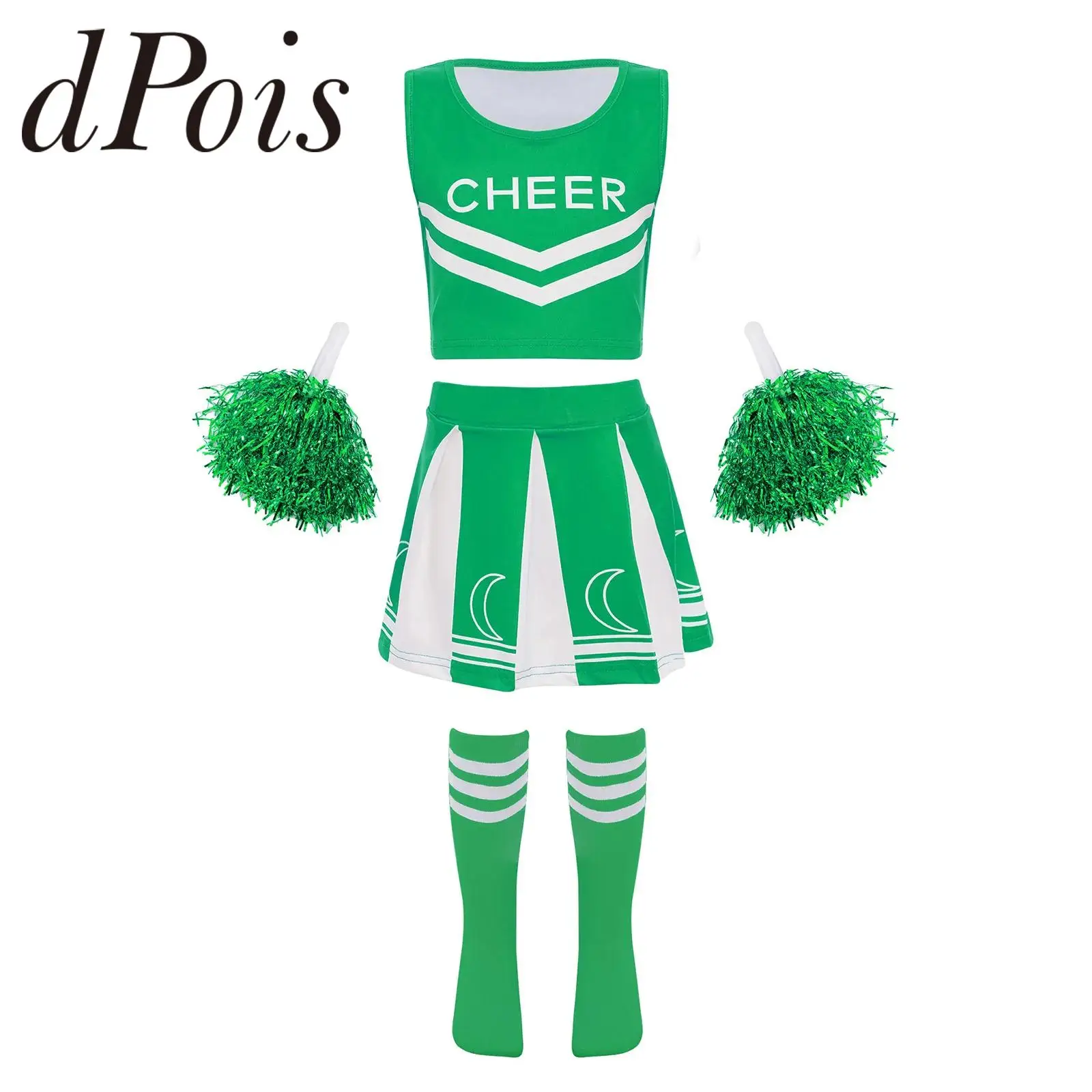 Children Cheer Dance Dress with Hand Flower Socks Stage Dancewear Sets School Girls Cheerleader Costume Cheerleading Uniform
Children Cheer Dance Dress with Hand Flower Socks Stage Dancewear Sets School Girls Cheerleader Costume Cheerleading Uniform