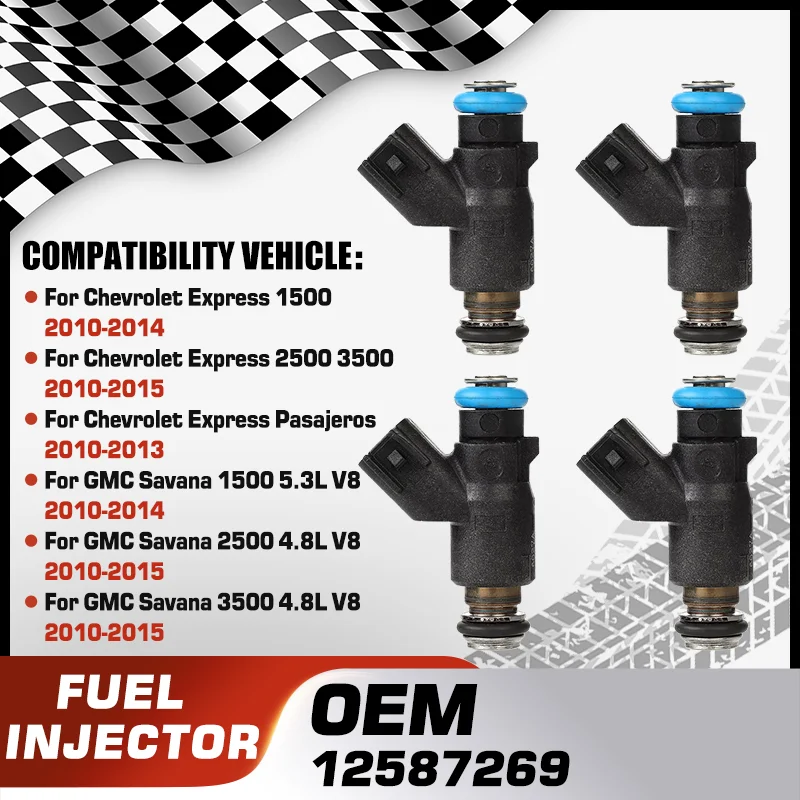 Car Fuel Injectors For Chevrolet Express 1500 2500 3500 Chevrolet Express Pasajeros GMC Savana 1500 2500 3500 12587269 12613411
Car Fuel Injectors For Chevrolet Express 1500 2500 3500 Chevrolet Express Pasajeros GMC Savana 1500 2500 3500 12587269 12613411