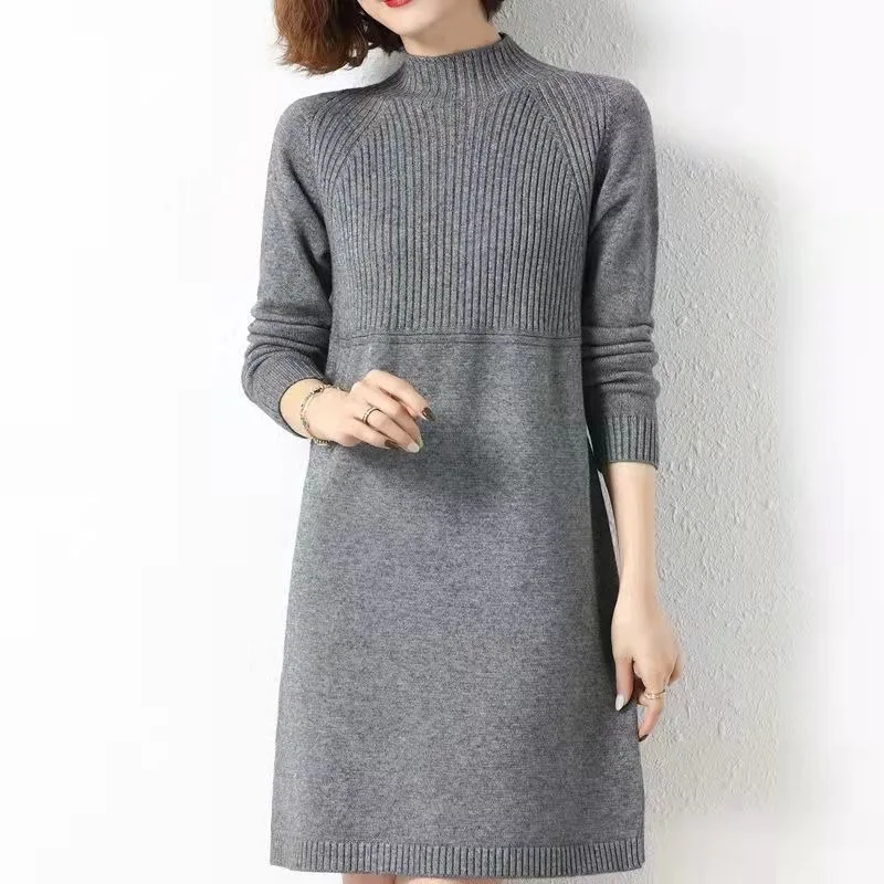 Новый осенне-зимний свитер для женщин, вязаный свободный свитер средней длины, юбка, утолщенная базовая рубашка или женская
Новый осенне-зимний свитер для женщин, вязаный свободный свитер средней длины, юбка, утолщенная базовая рубашка или женская