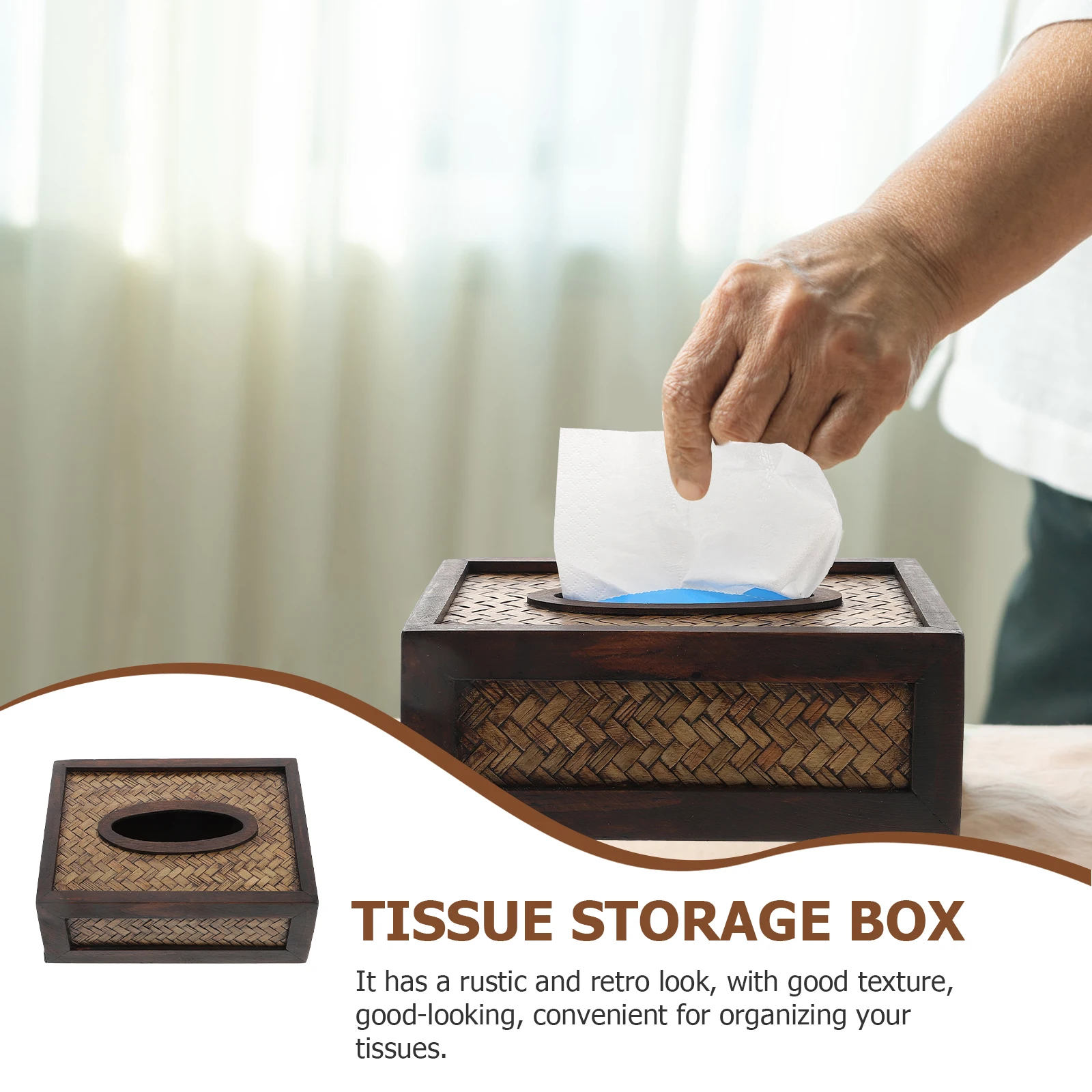 1pc Rattan Tissue Home Decor Organizer Retro Handwoven Holder Storage Tissue Box Eco Friendly Wood Craft
1pc Rattan Tissue Home Decor Organizer Retro Handwoven Holder Storage Tissue Box Eco Friendly Wood Craft