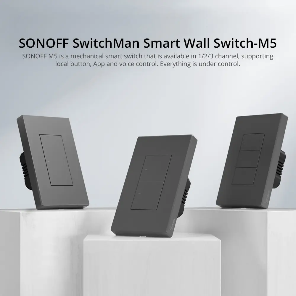 SONOFF Wifi Smart Wall Button Switch M5/86 120 1C 2C 3C Matter Scene Controller Intelligent Switch Ewelink Work with Alexa
SONOFF Wifi Smart Wall Button Switch M5/86 120 1C 2C 3C Matter Scene Controller Intelligent Switch Ewelink Work with Alexa
