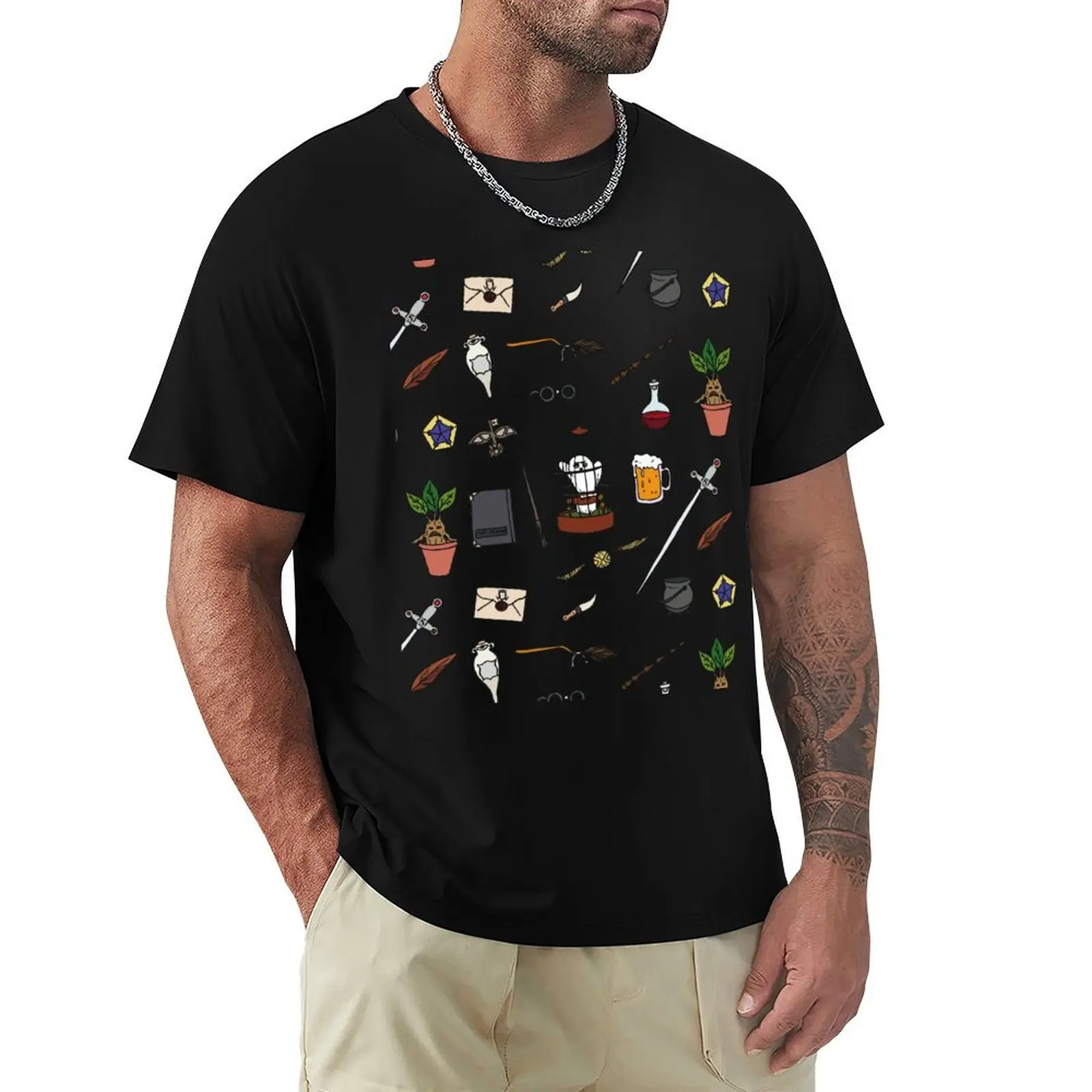 Owl and wand T-Shirt Anti-Wrinkle Short Sleeve T-Shirt
Owl and wand T-Shirt Anti-Wrinkle Short Sleeve T-Shirt