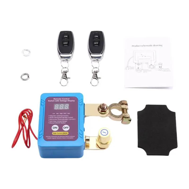 Remote Battery Breaker Power Cut Off Switch Kit Leakage Protection Remote Control
Remote Battery Breaker Power Cut Off Switch Kit Leakage Protection Remote Control